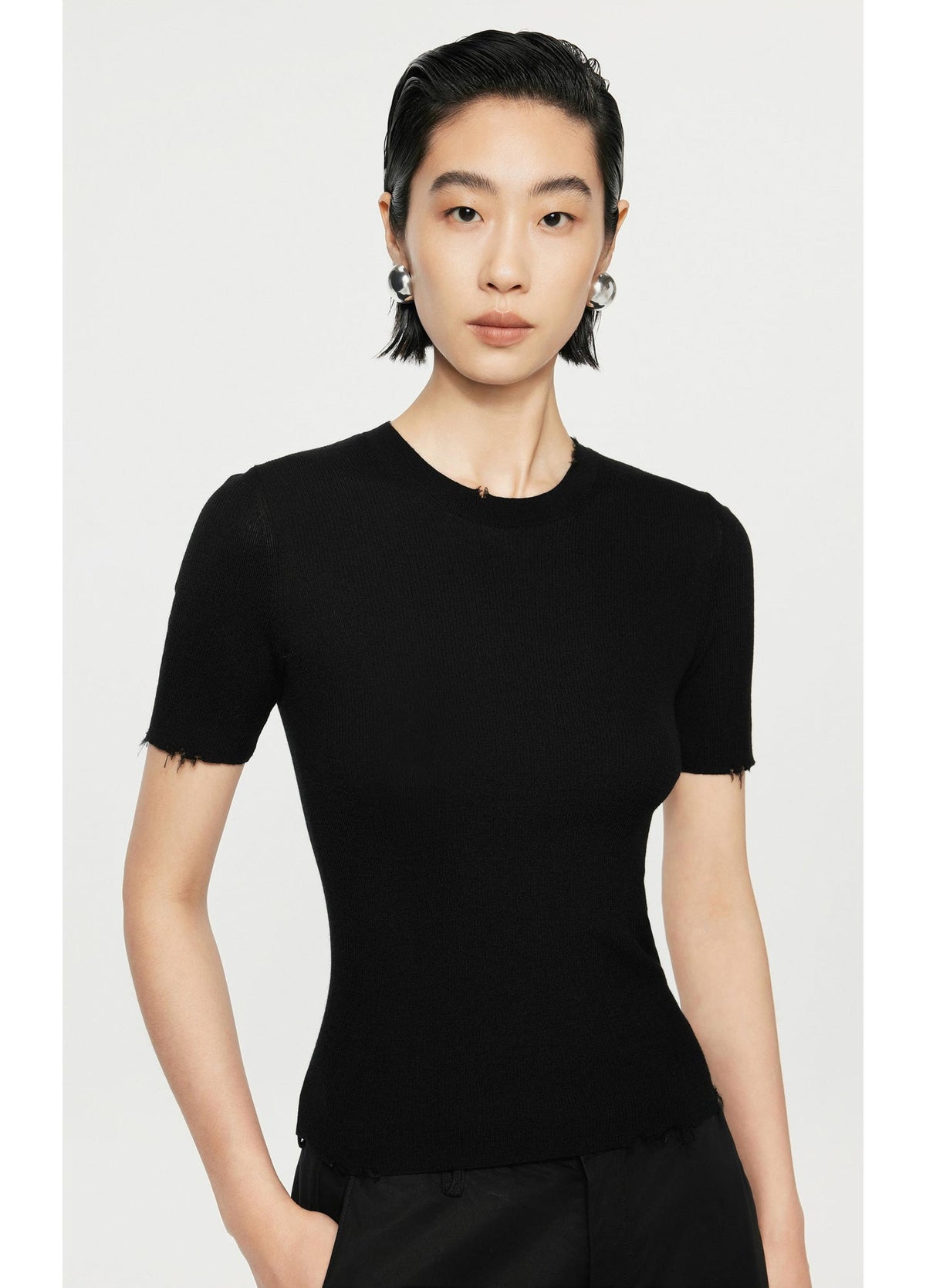 JNBY Knitted Sweater Slimming Wool T-shirt