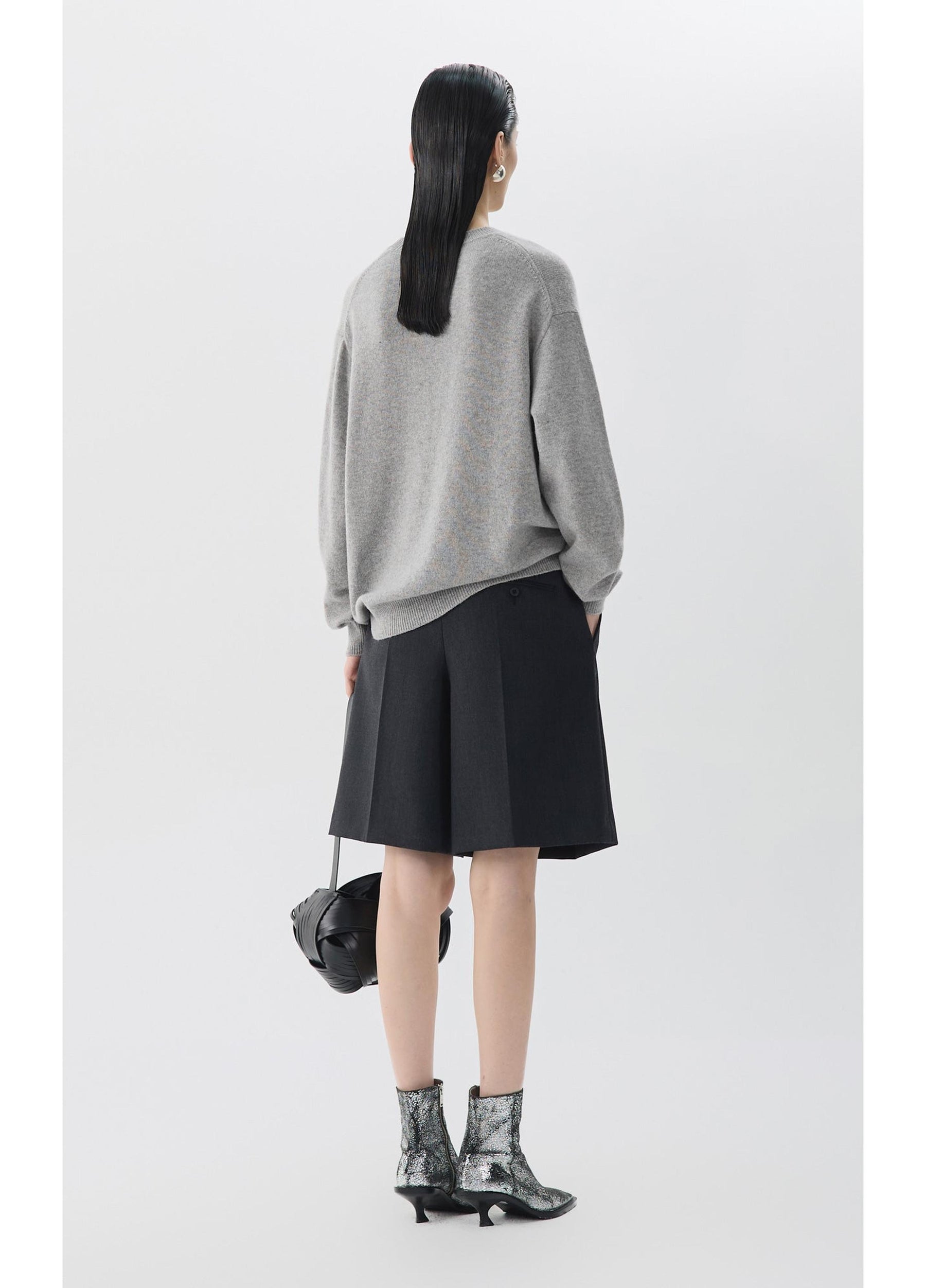 JNBY Loose Fit Cat Print Long-Sleeve Sweater