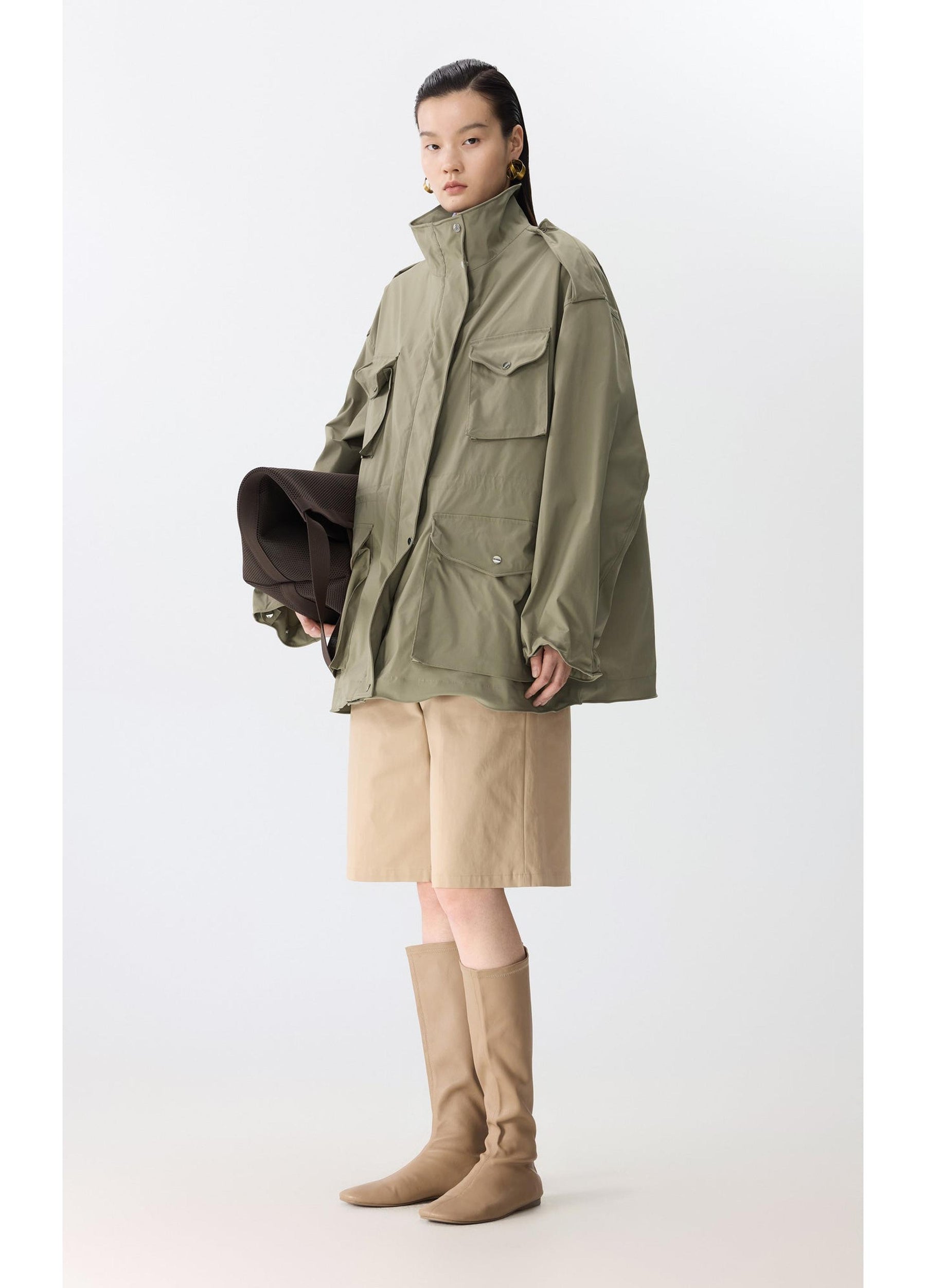 JNBY Oversized Shapeable Bone-Fish Hybrid Jacket
