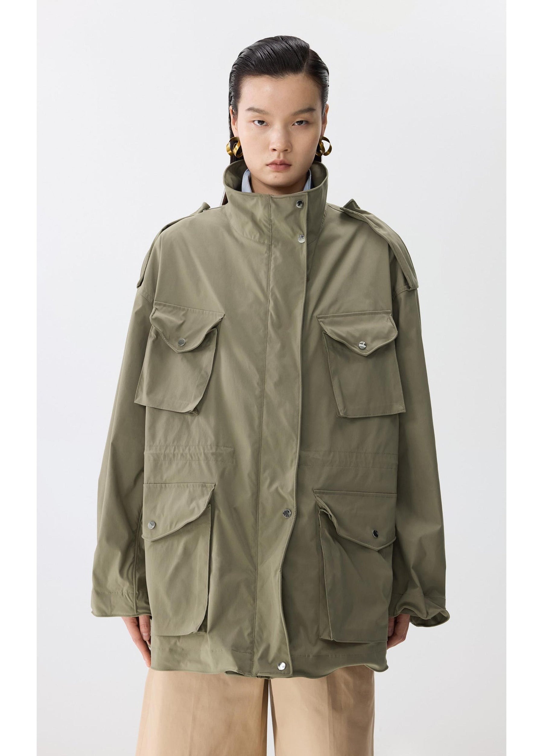 JNBY Oversized Shapeable Bone-Fish Hybrid Jacket