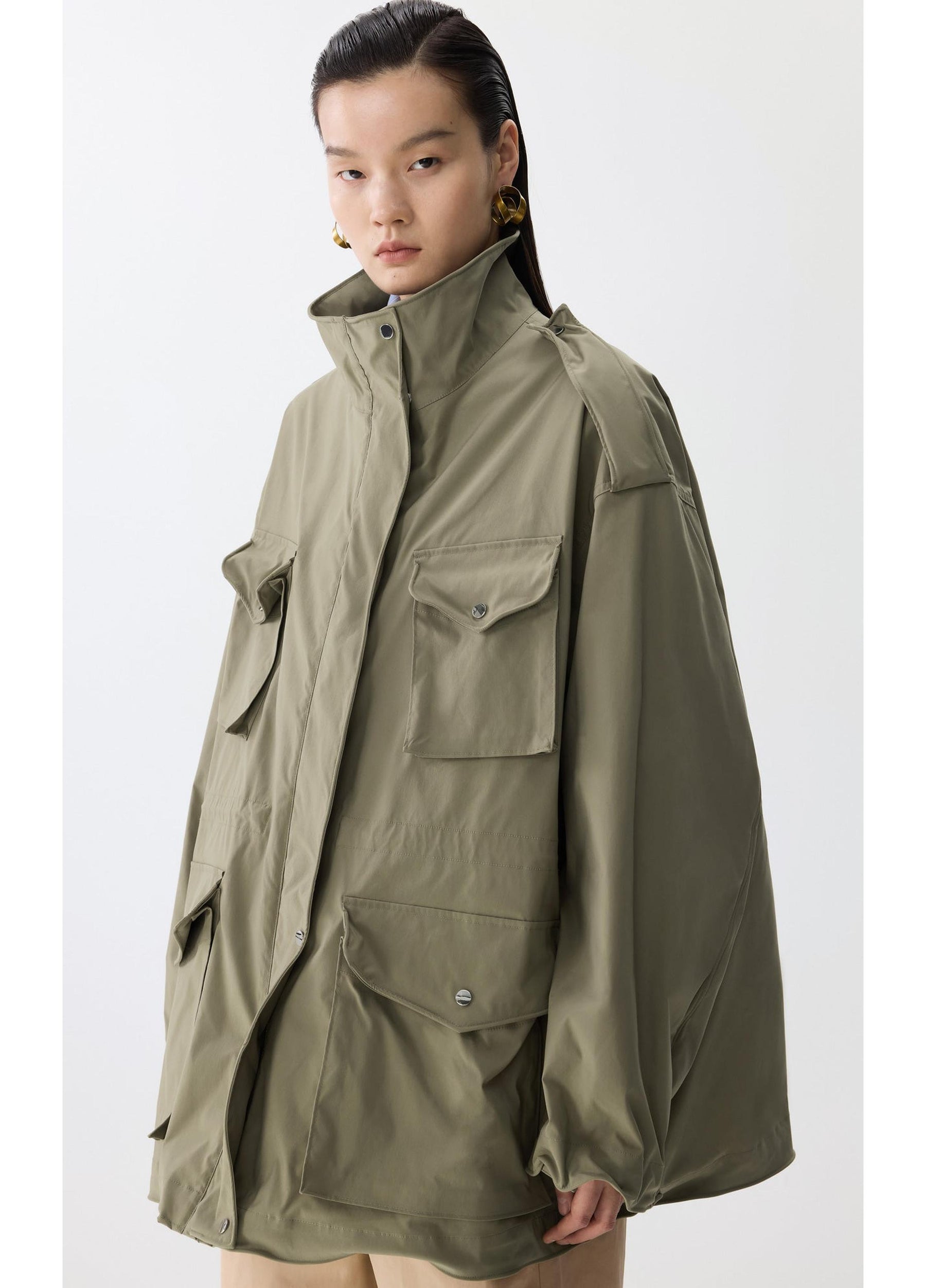 JNBY Oversized Shapeable Bone-Fish Hybrid Jacket