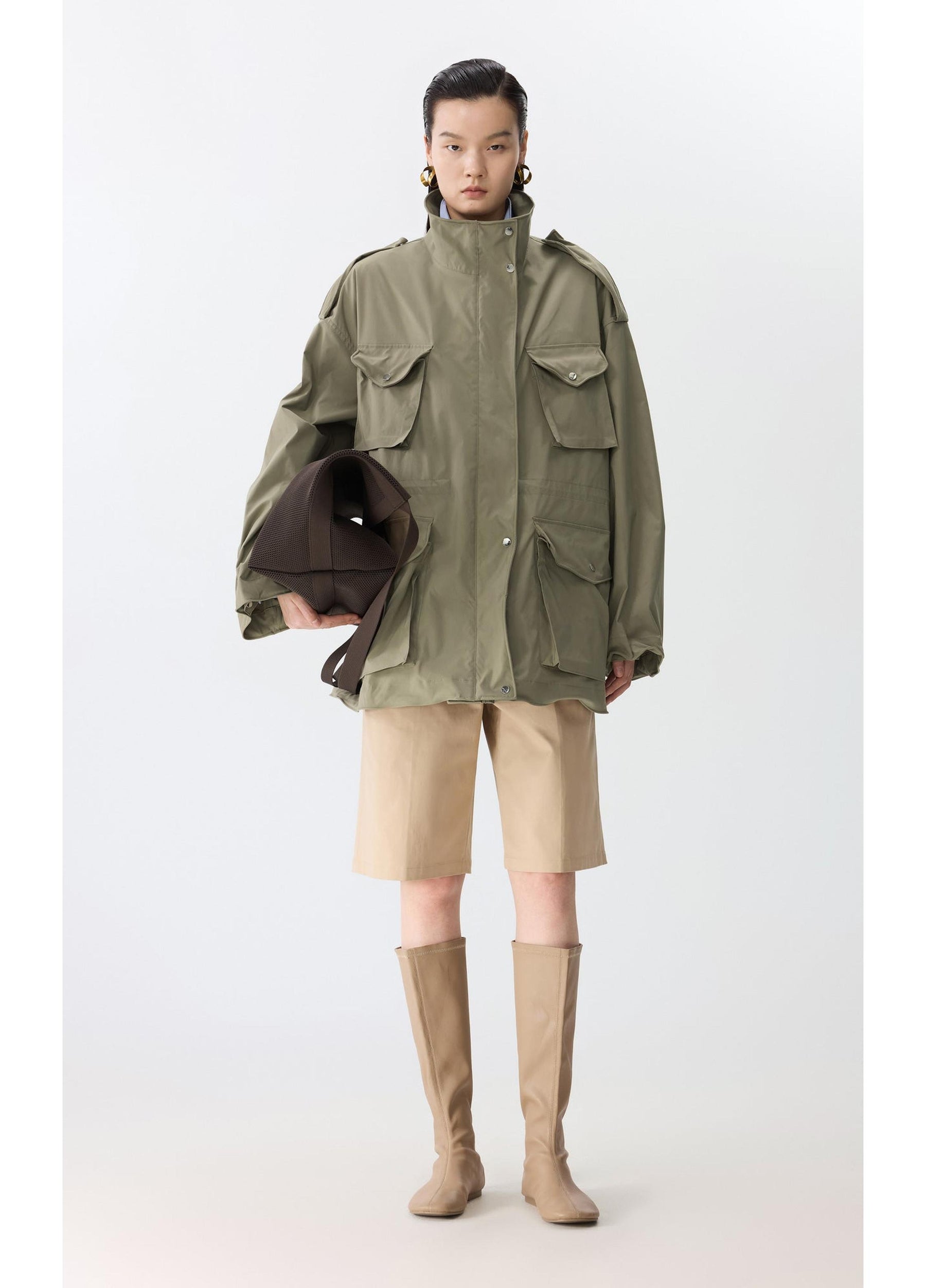 JNBY Oversized Shapeable Bone-Fish Hybrid Jacket