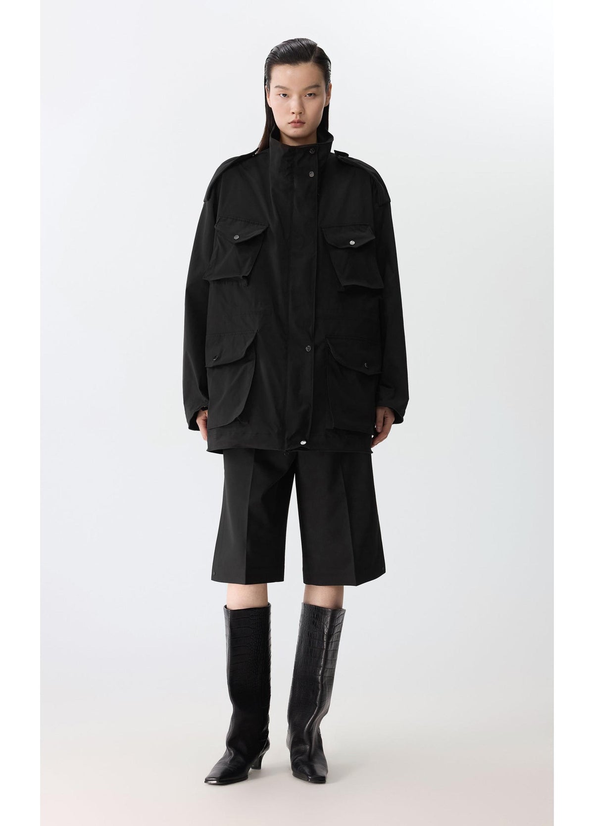 JNBY Oversized Shapeable Bone-Fish Hybrid Jacket