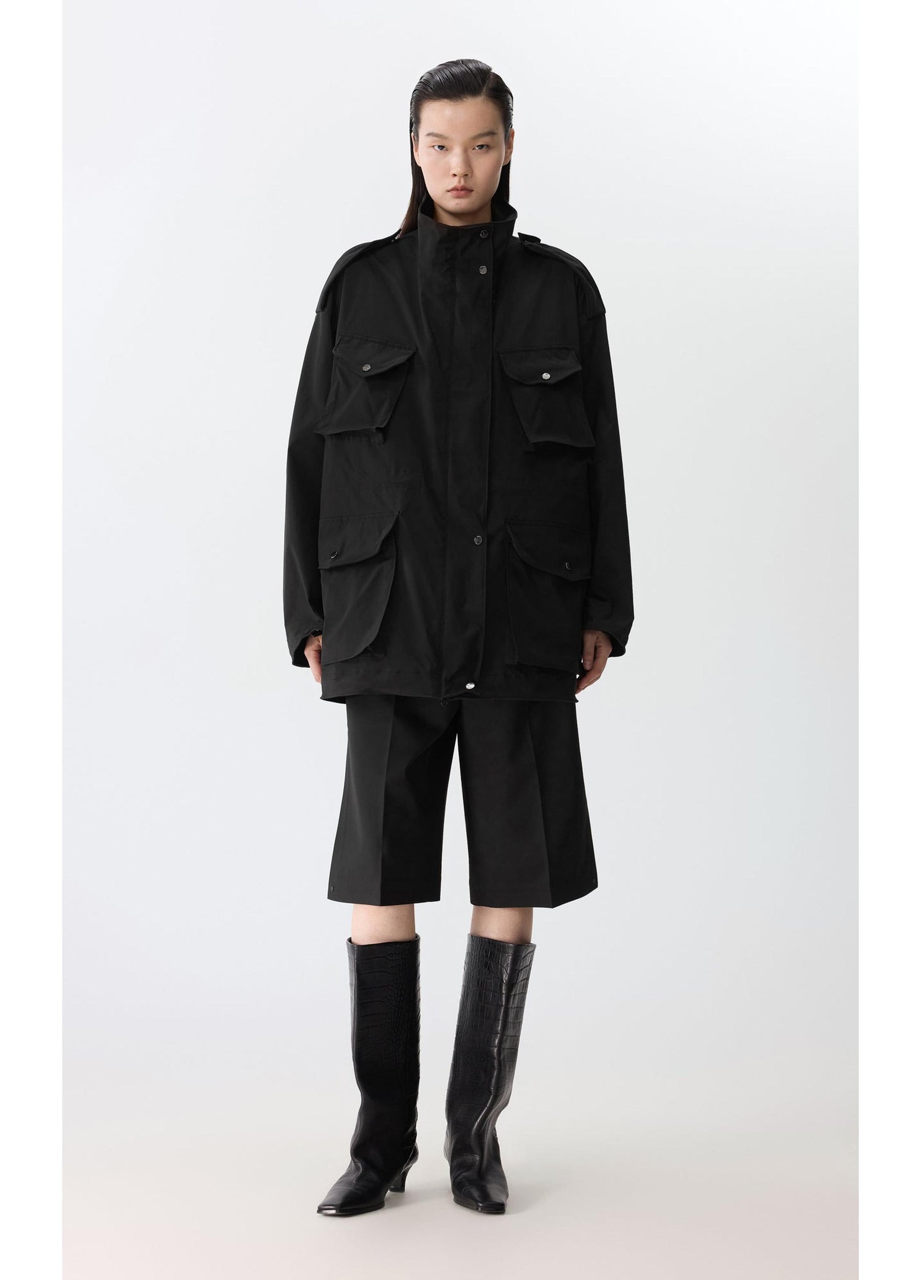 JNBY Oversized Shapeable Bone-Fish Hybrid Jacket