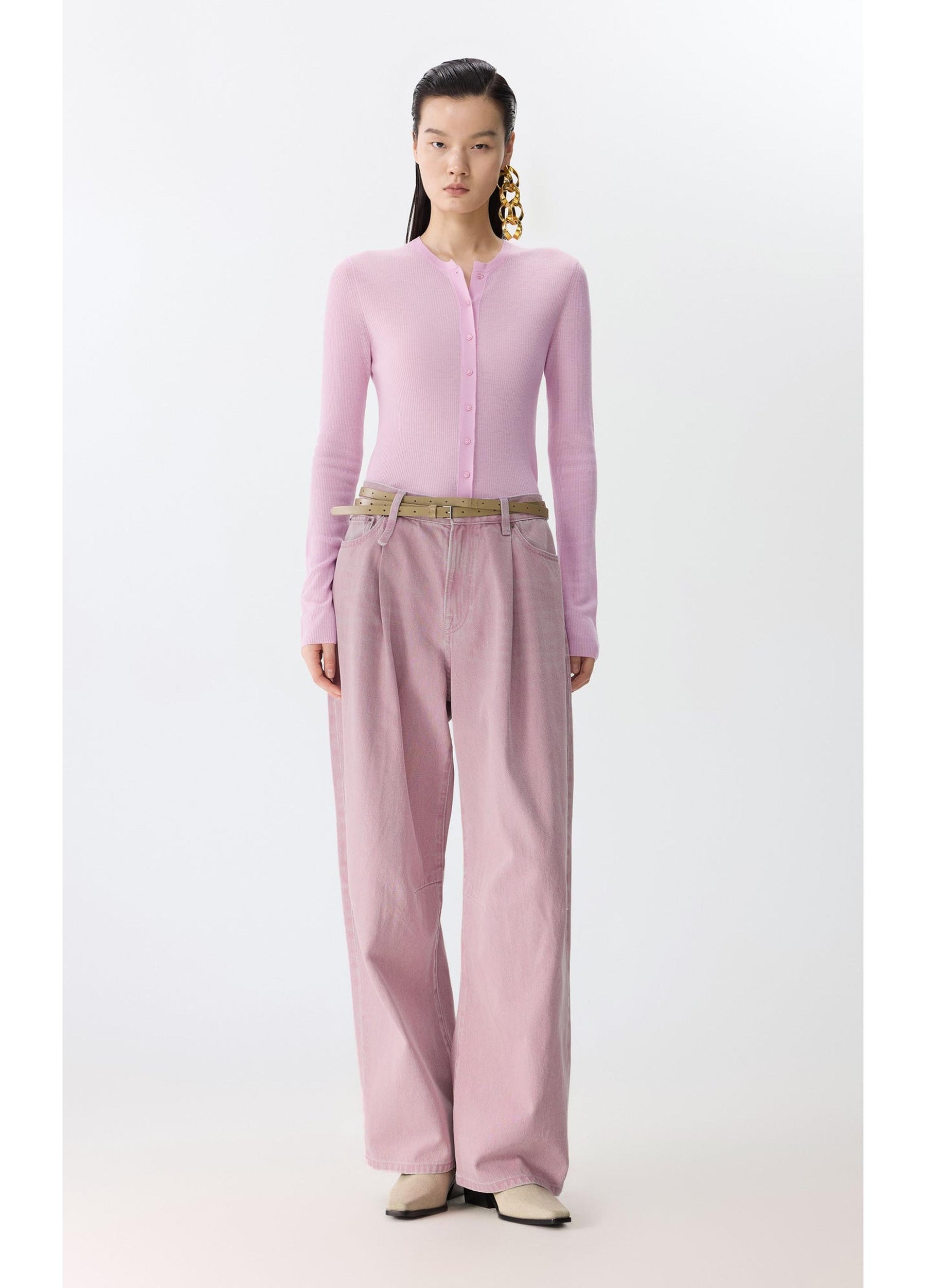 JNBY Straight-Leg Cuffed Denim Jeans