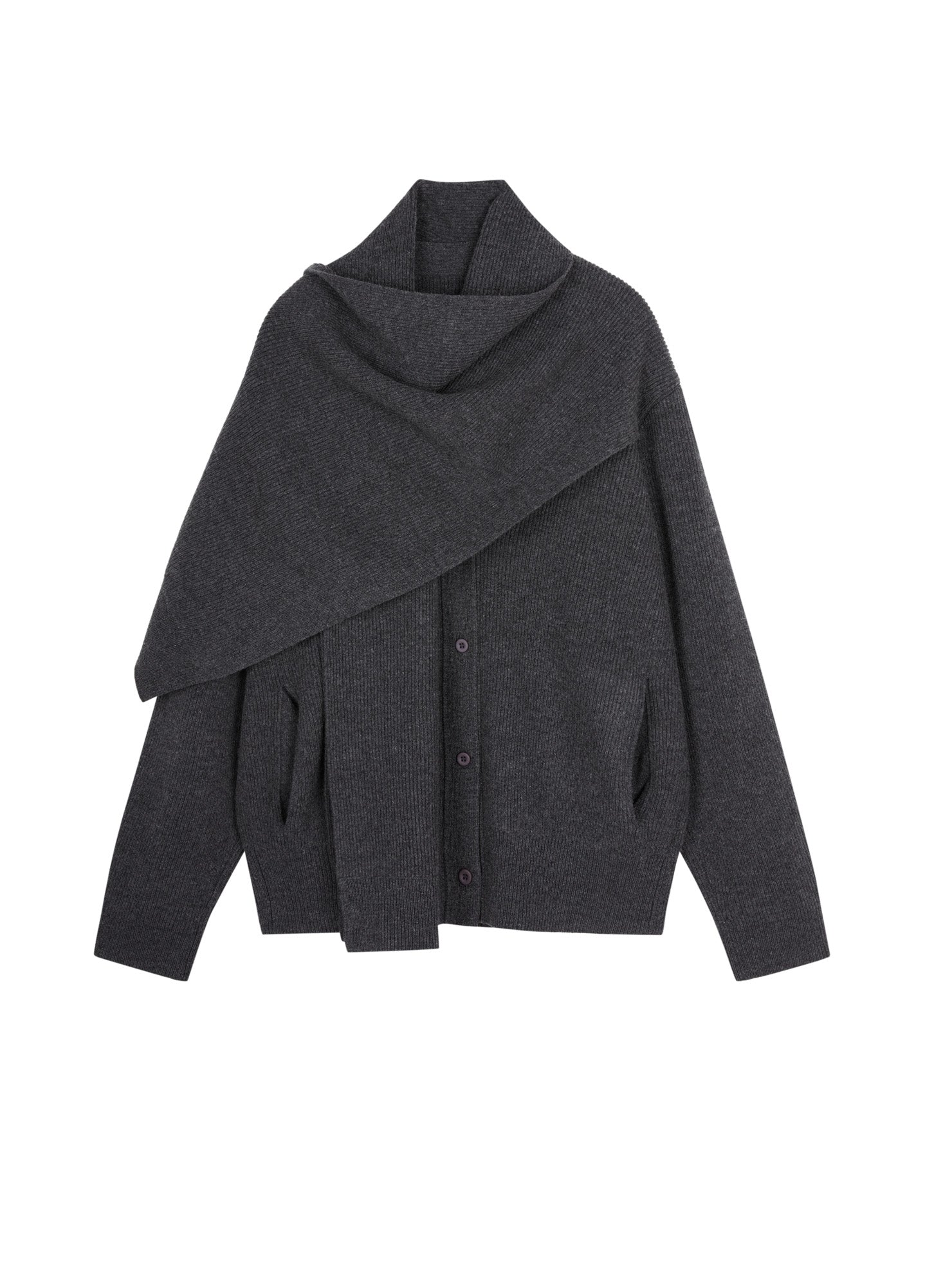 JNBY scarf collar cardigan