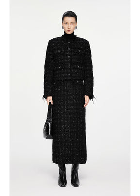 JNBY Cropped Jacquard Down Coat