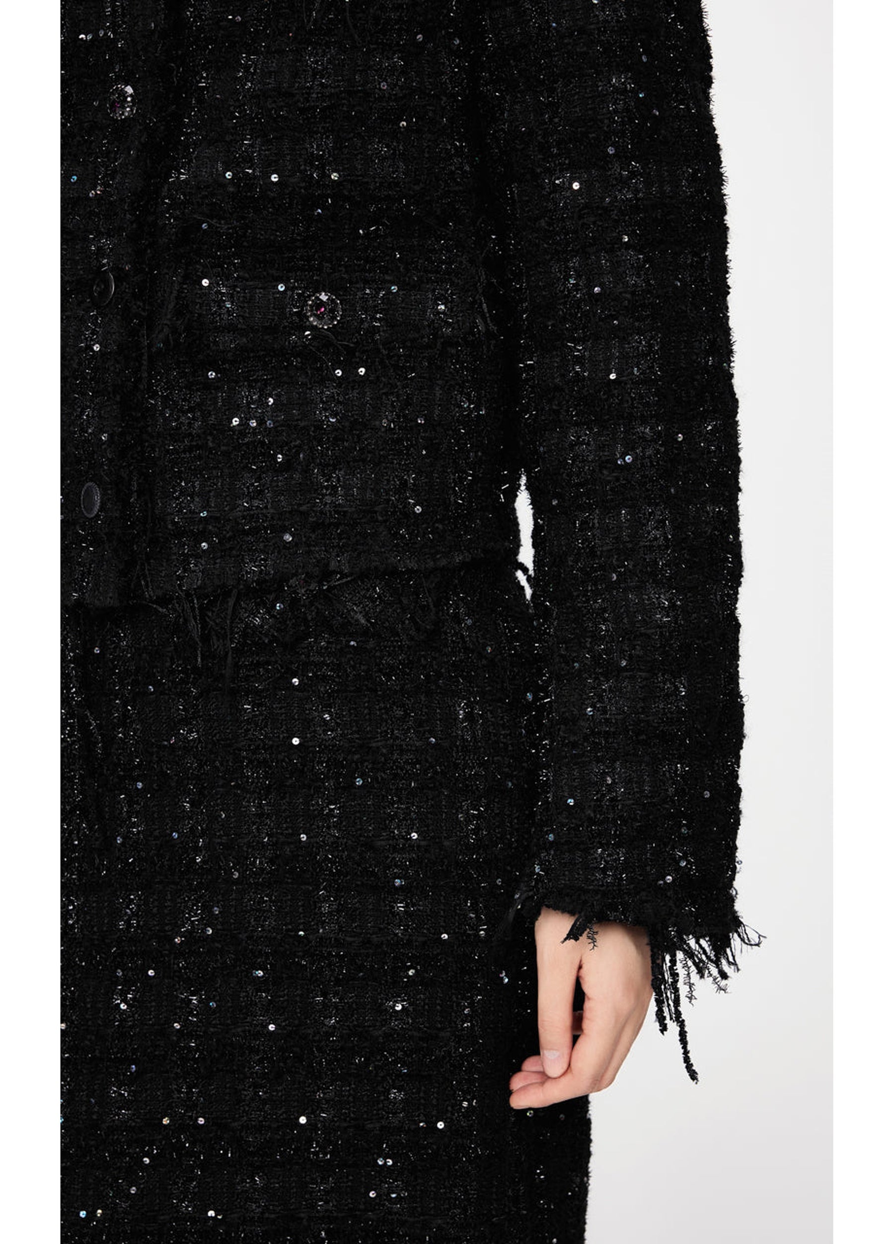 JNBY Cropped Jacquard Down Coat