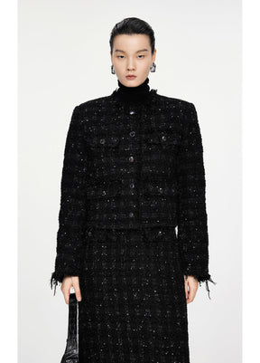 JNBY Cropped Jacquard Down Coat