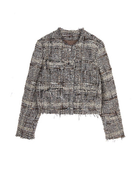 JNBY Cropped Jacquard Down Coat