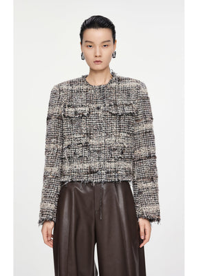 JNBY Cropped Jacquard Down Coat