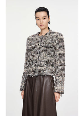 JNBY Cropped Jacquard Down Coat