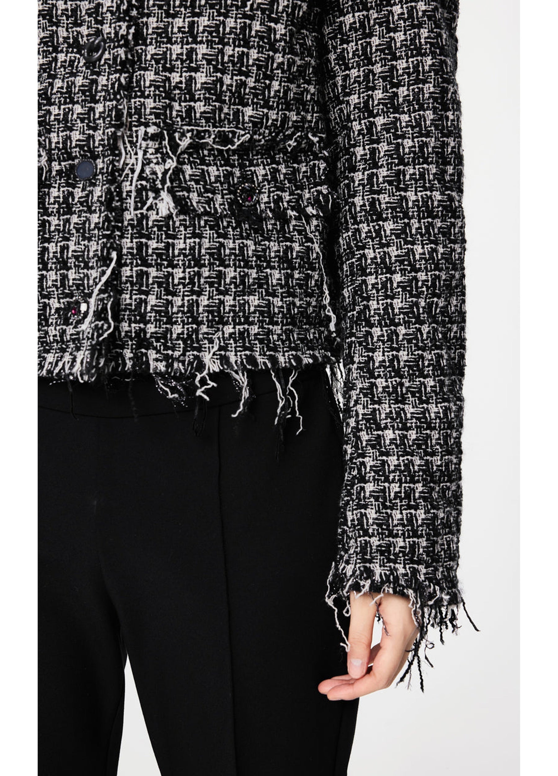 JNBY Cropped Jacquard Down Coat