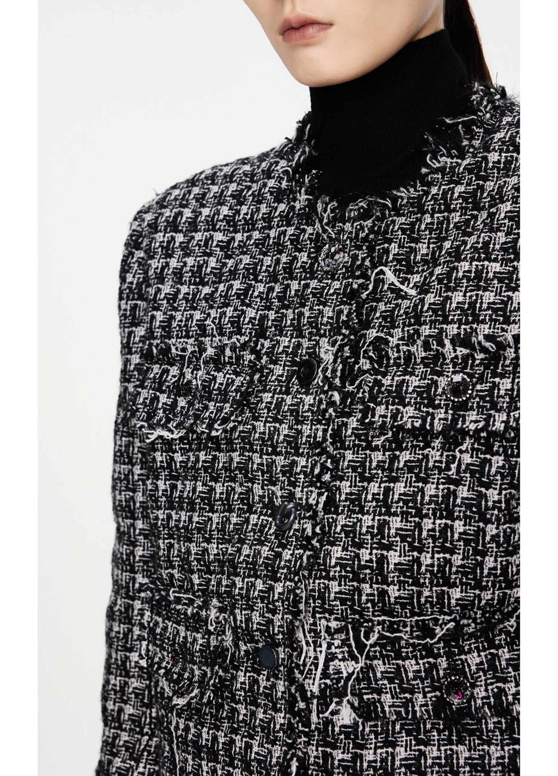 JNBY Cropped Jacquard Down Coat