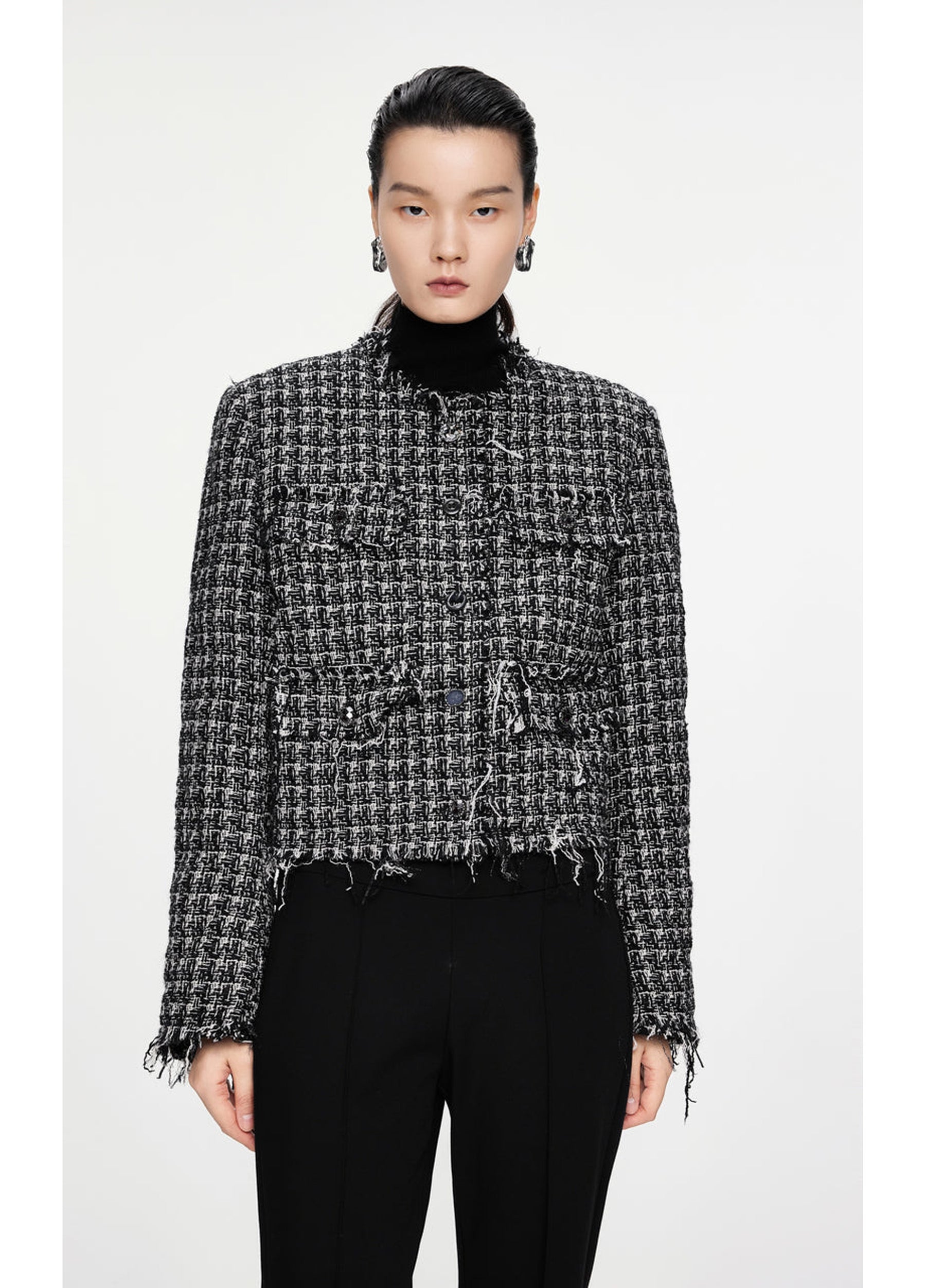 JNBY Cropped Jacquard Down Coat