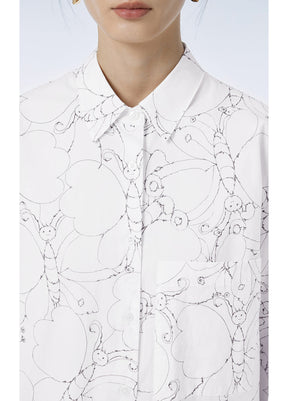 JNBY Pattern Sketch Long Sleeve Shirt