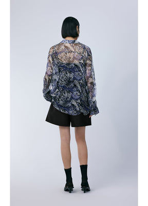 JNBY Silk Peony Full-print Long Sleeve Shirt