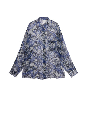 JNBY Silk Peony Full-print Long Sleeve Shirt