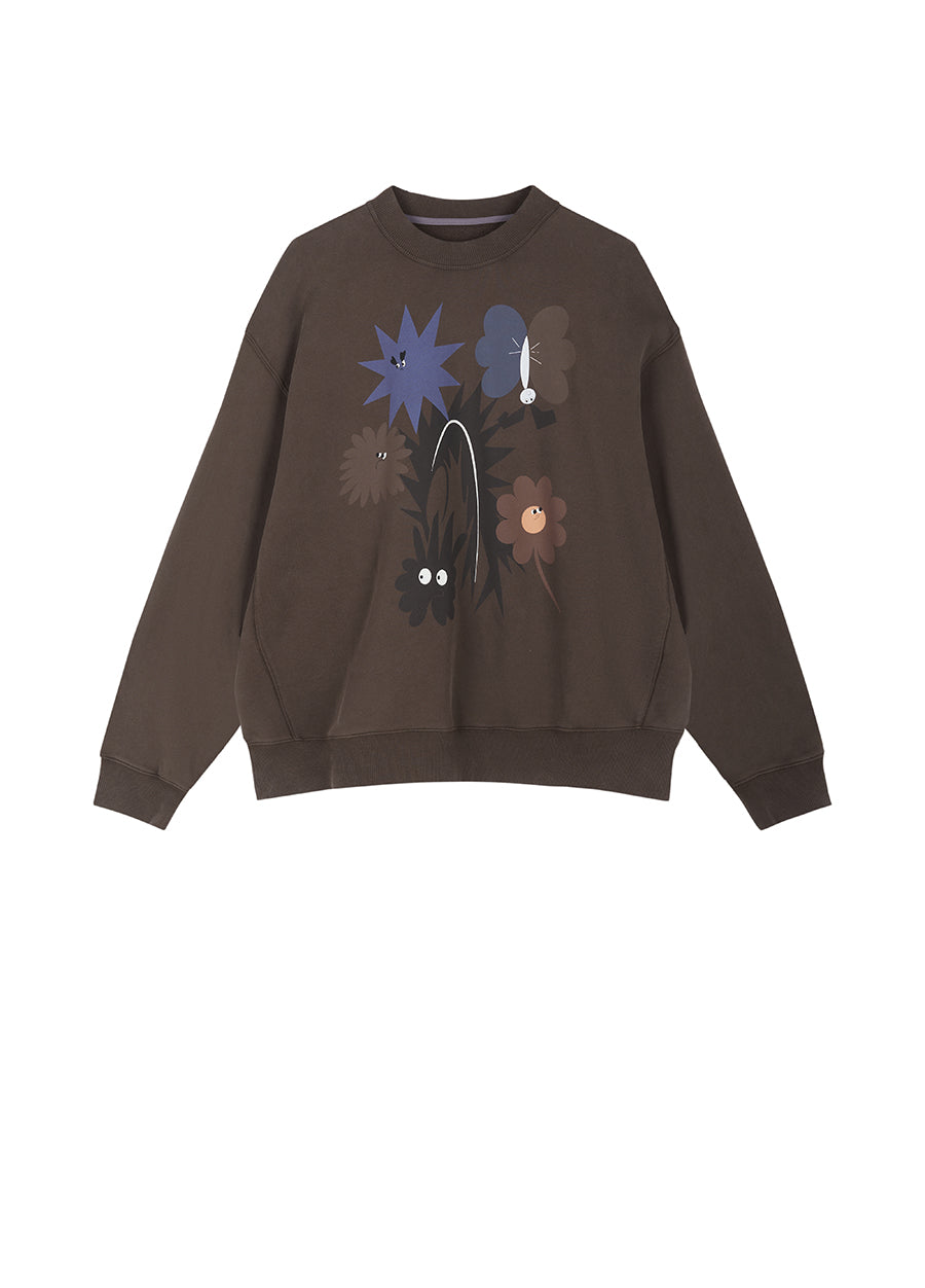 JNBY Graphic Pattern Oversized Sweatershirt