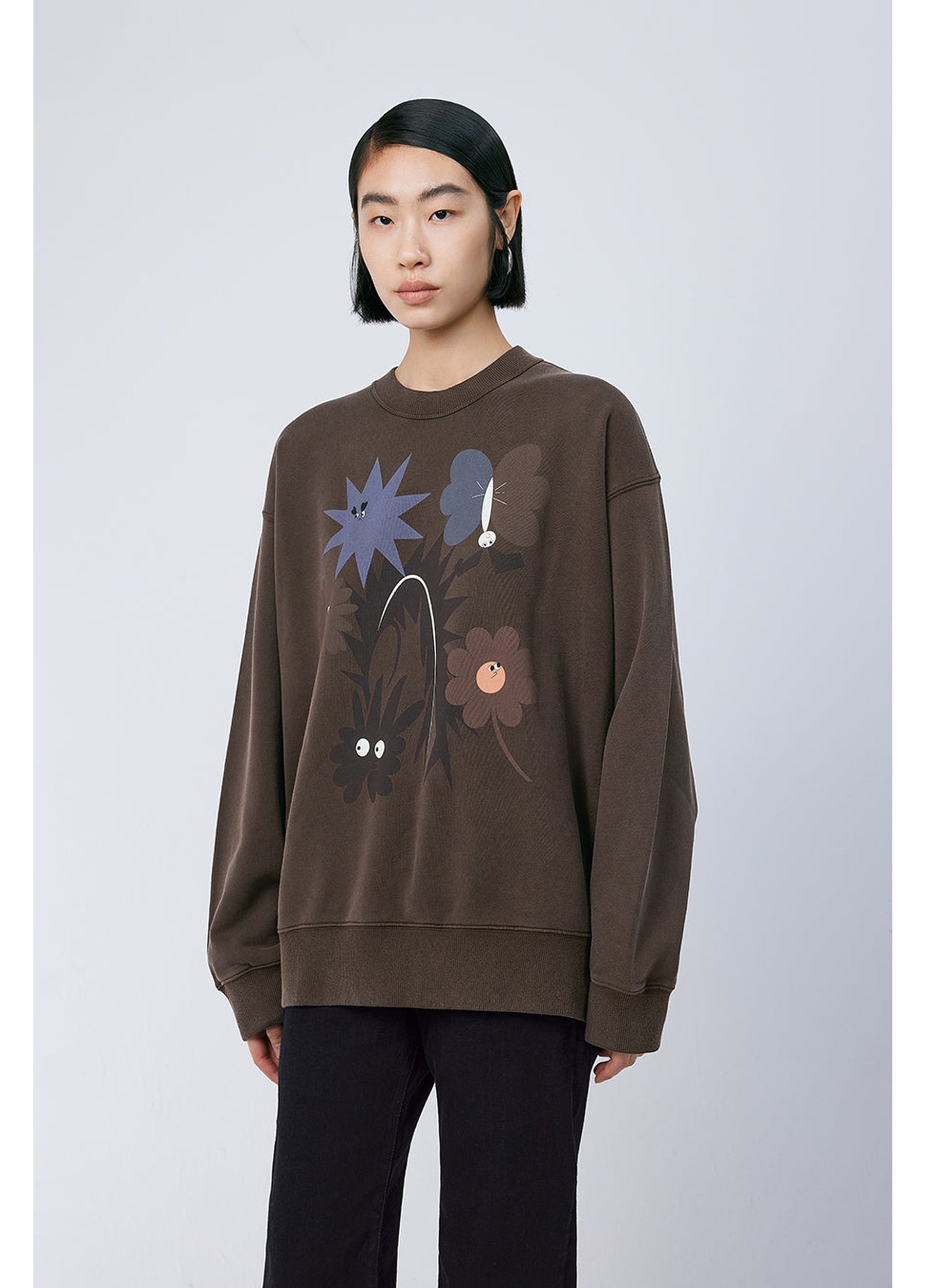 JNBY Graphic Pattern Oversized Sweatershirt