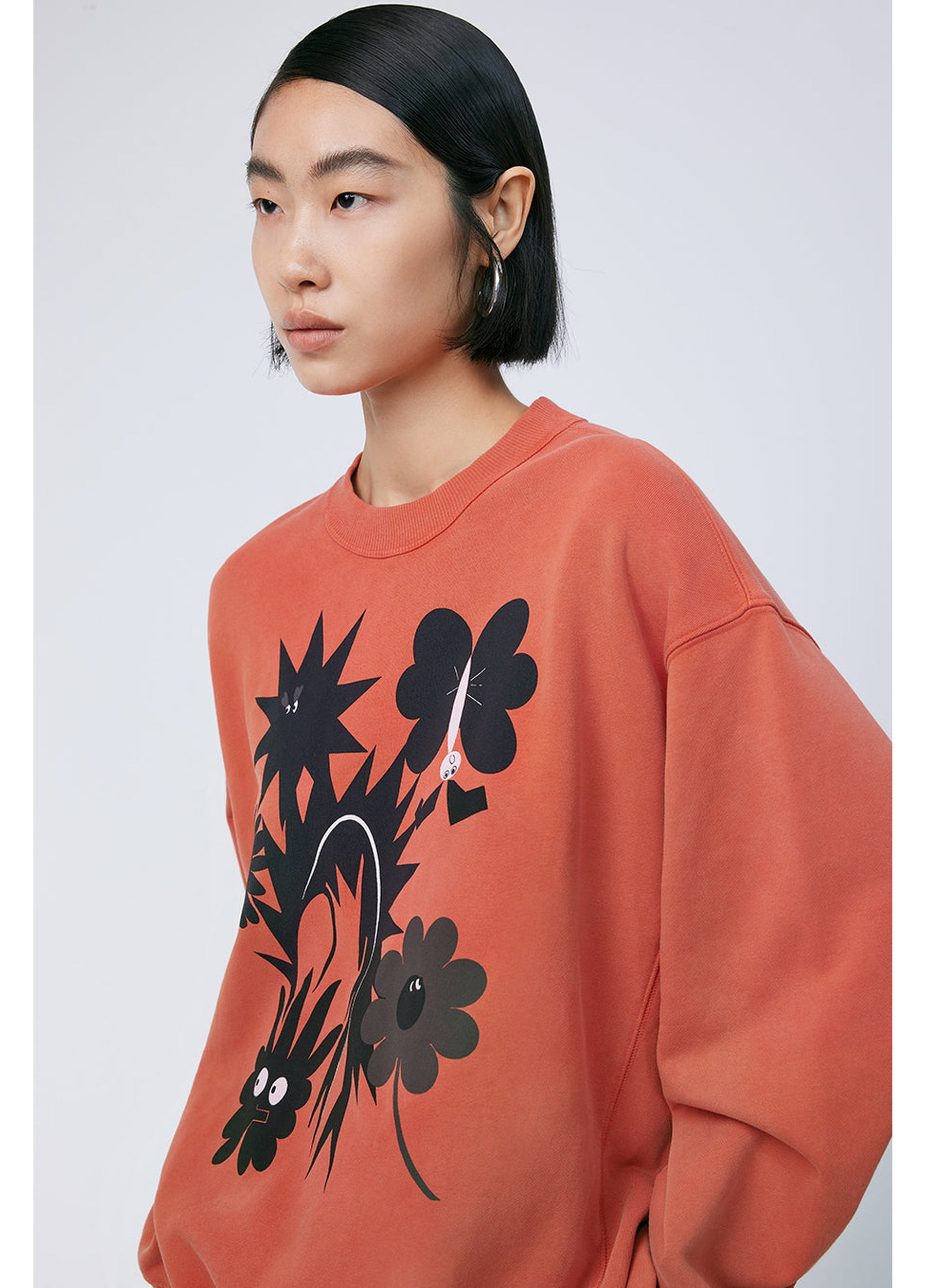 JNBY Graphic Pattern Oversized Sweatershirt