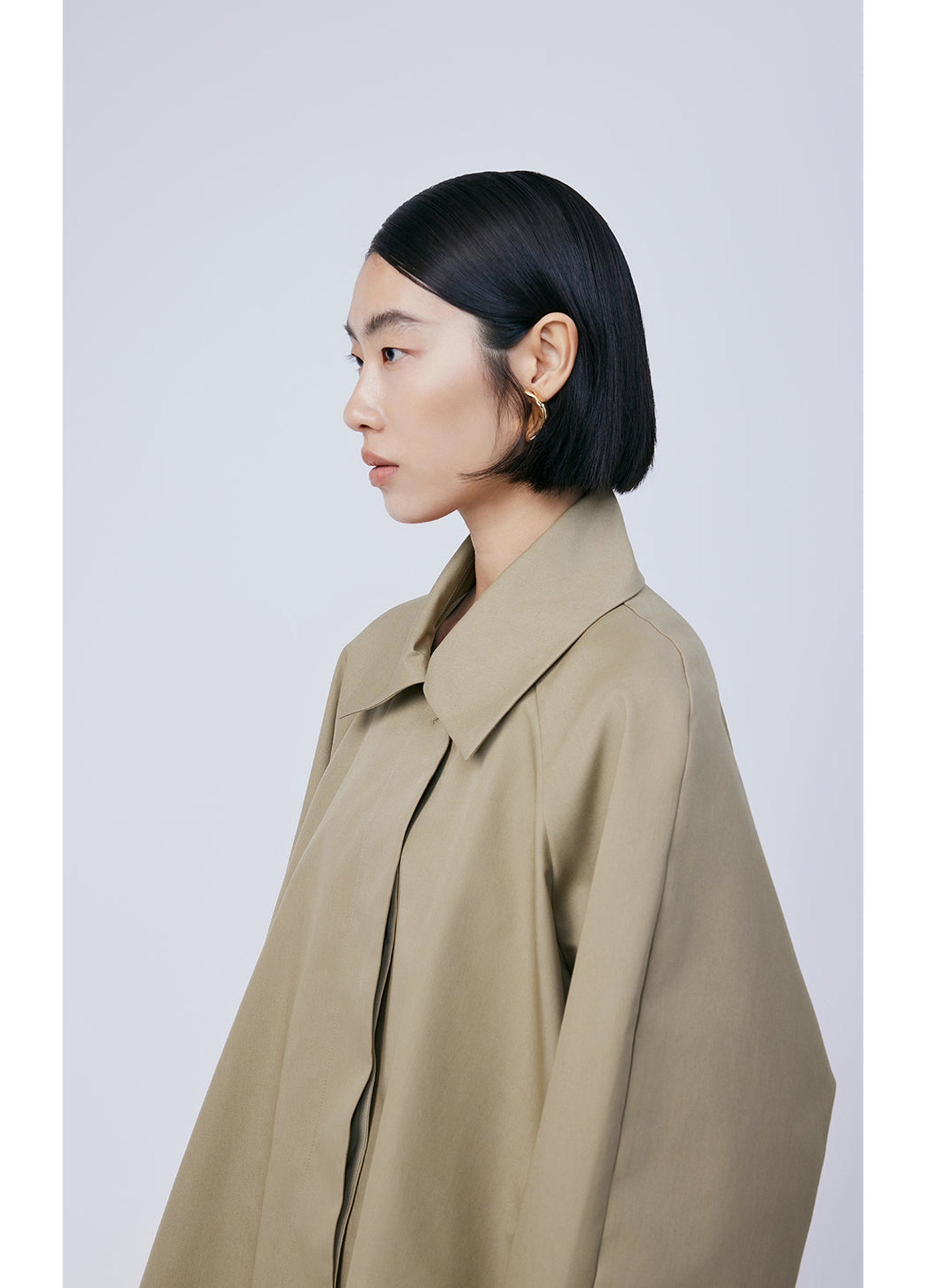 JNBY A-Line Trench Coat styled casually