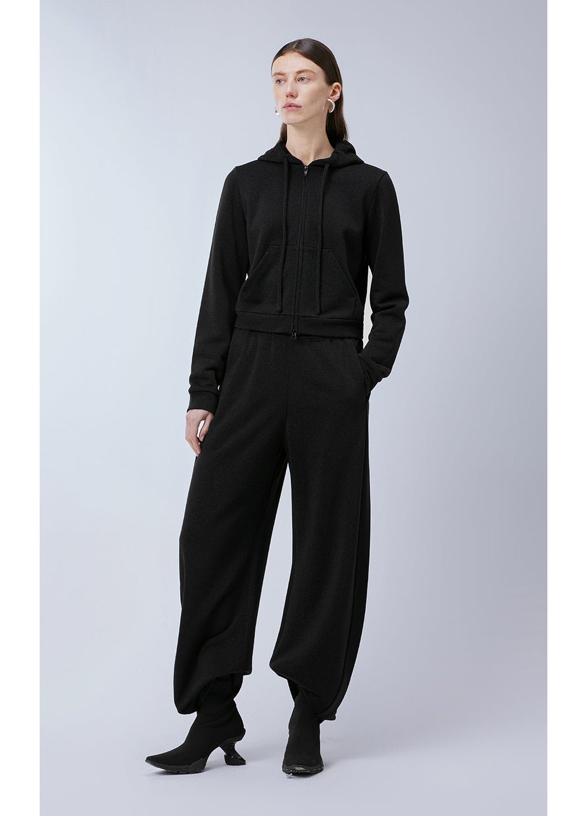 JNBY Elastic Waist Wide Leg Track Pants