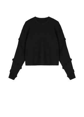 JNBY Oversized Sweater with Pleated Sleeves