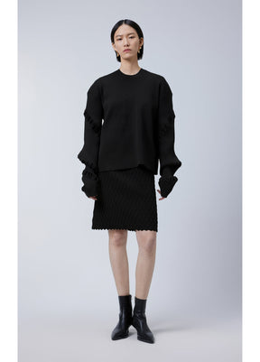 JNBY Oversized Sweater with Pleated Sleeves