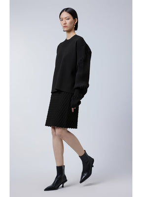 JNBY Oversized Sweater with Pleated Sleeves