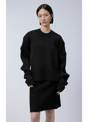 JNBY Oversized Sweater with Pleated Sleeves