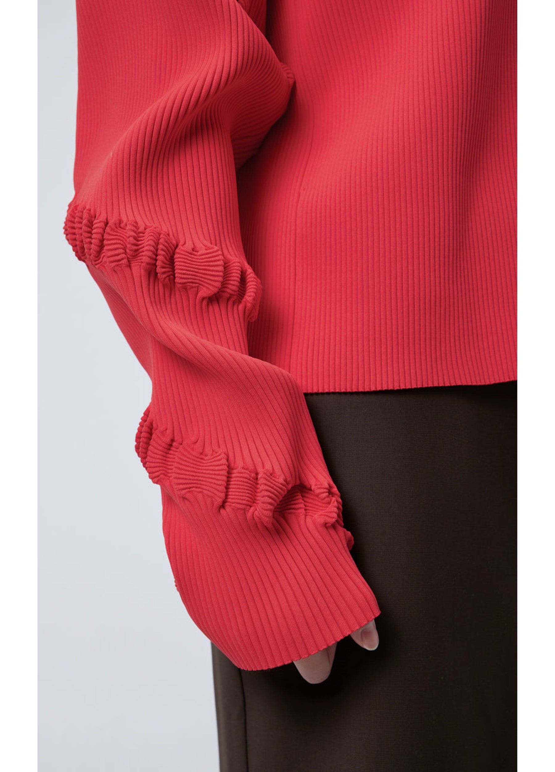 JNBY Oversized Sweater with Pleated Sleeves