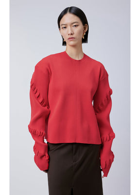 JNBY Oversized Sweater with Pleated Sleeves