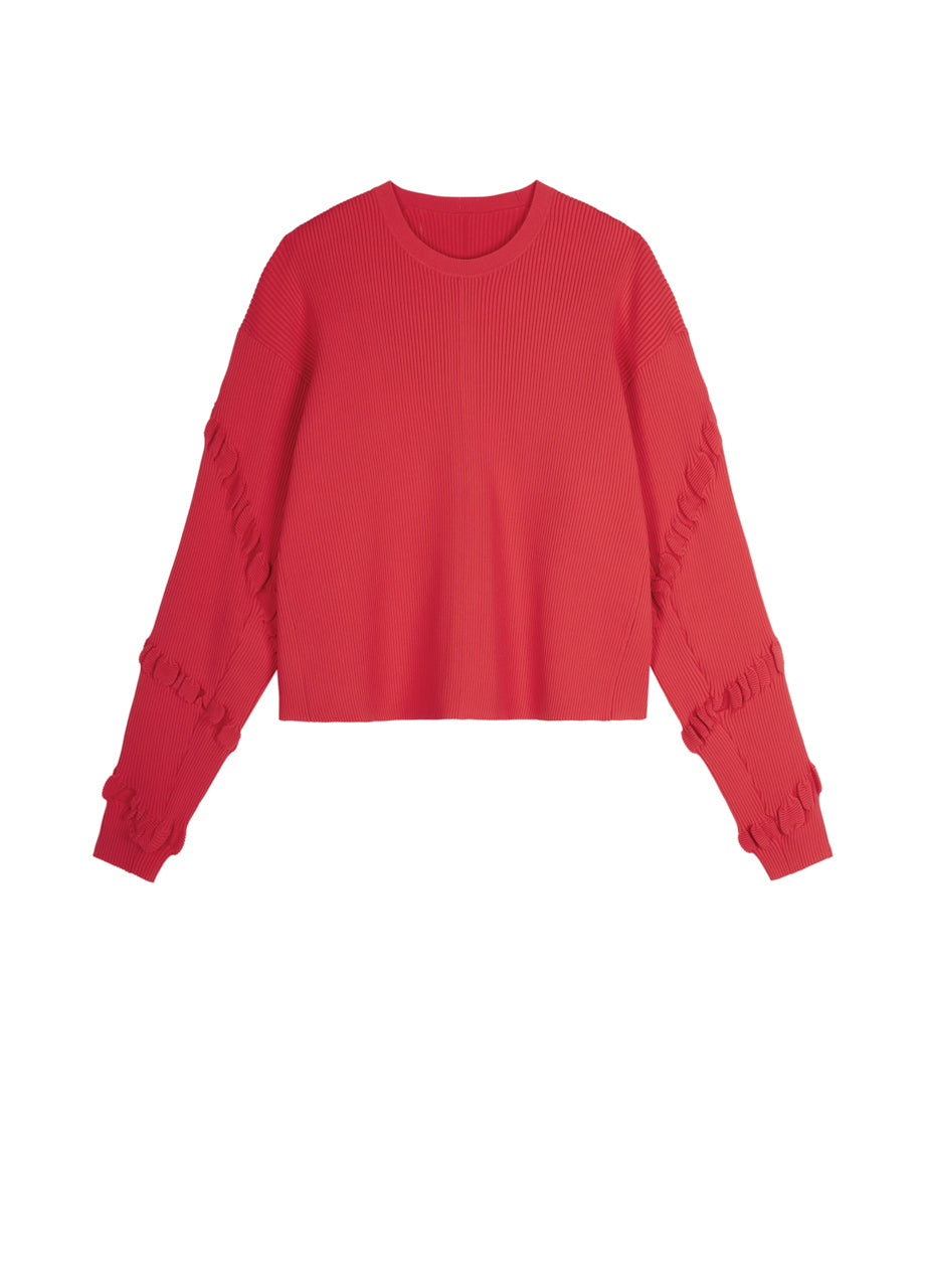 JNBY Oversized Sweater with Pleated Sleeves