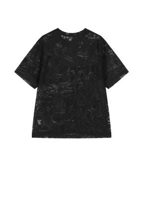 JNBY Relaxed Miao-inspired Print Cotton T-shirt