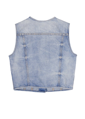 JNBY Cotton Croped Denim Vest