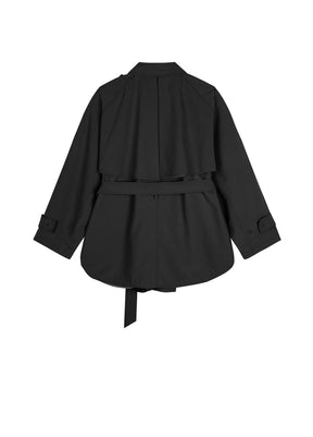 JNBY Oversized Belted Short Trench Coat