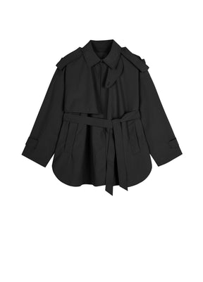 JNBY Oversized Belted Short Trench Coat