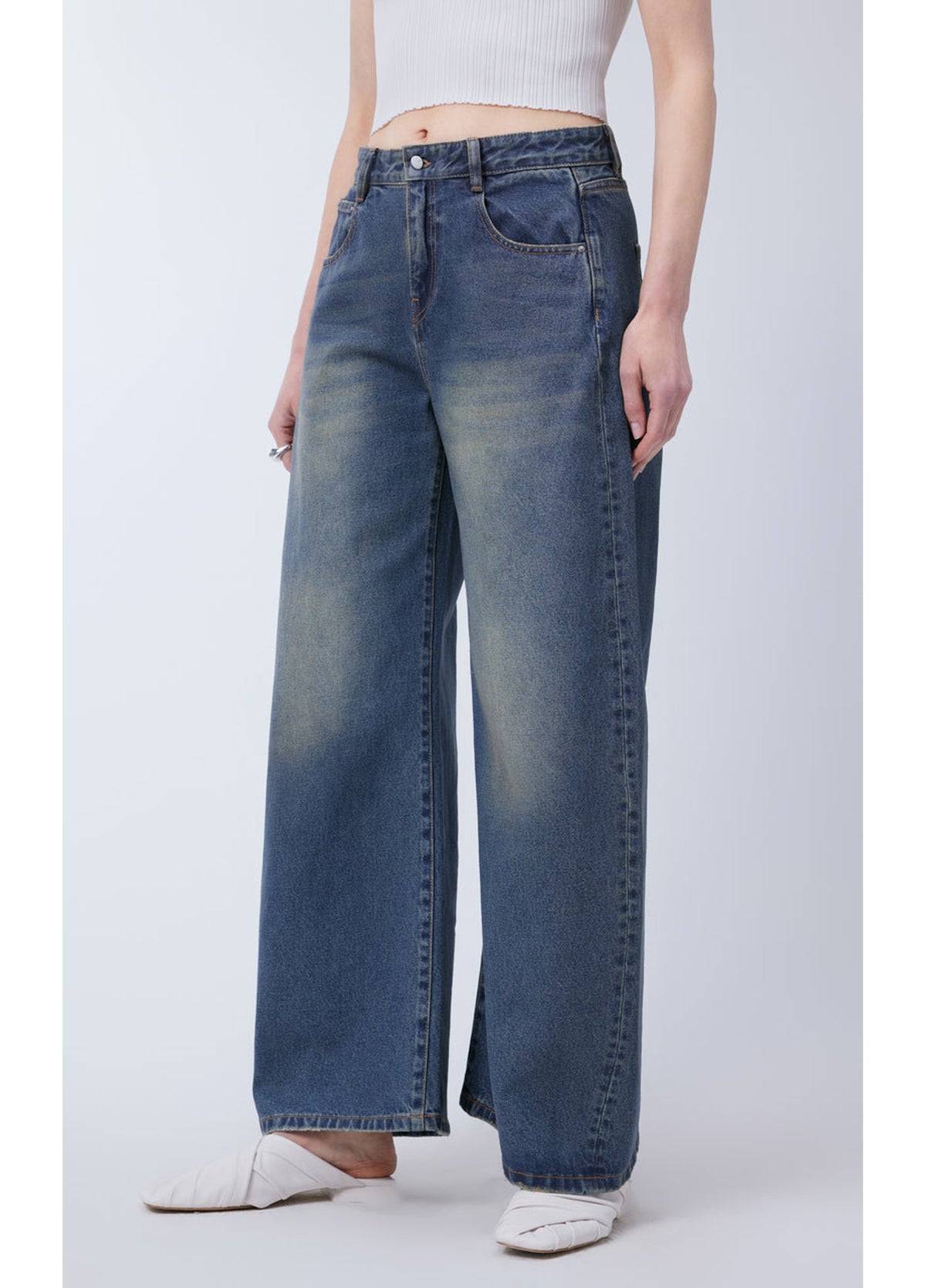 JNBY Relaxed Cotton Track Jeans