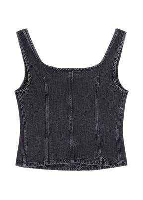 JNBY Cropped Cotton Denim Vest