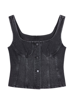 JNBY Cropped Cotton Denim Vest