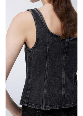 JNBY Cropped Cotton Denim Vest