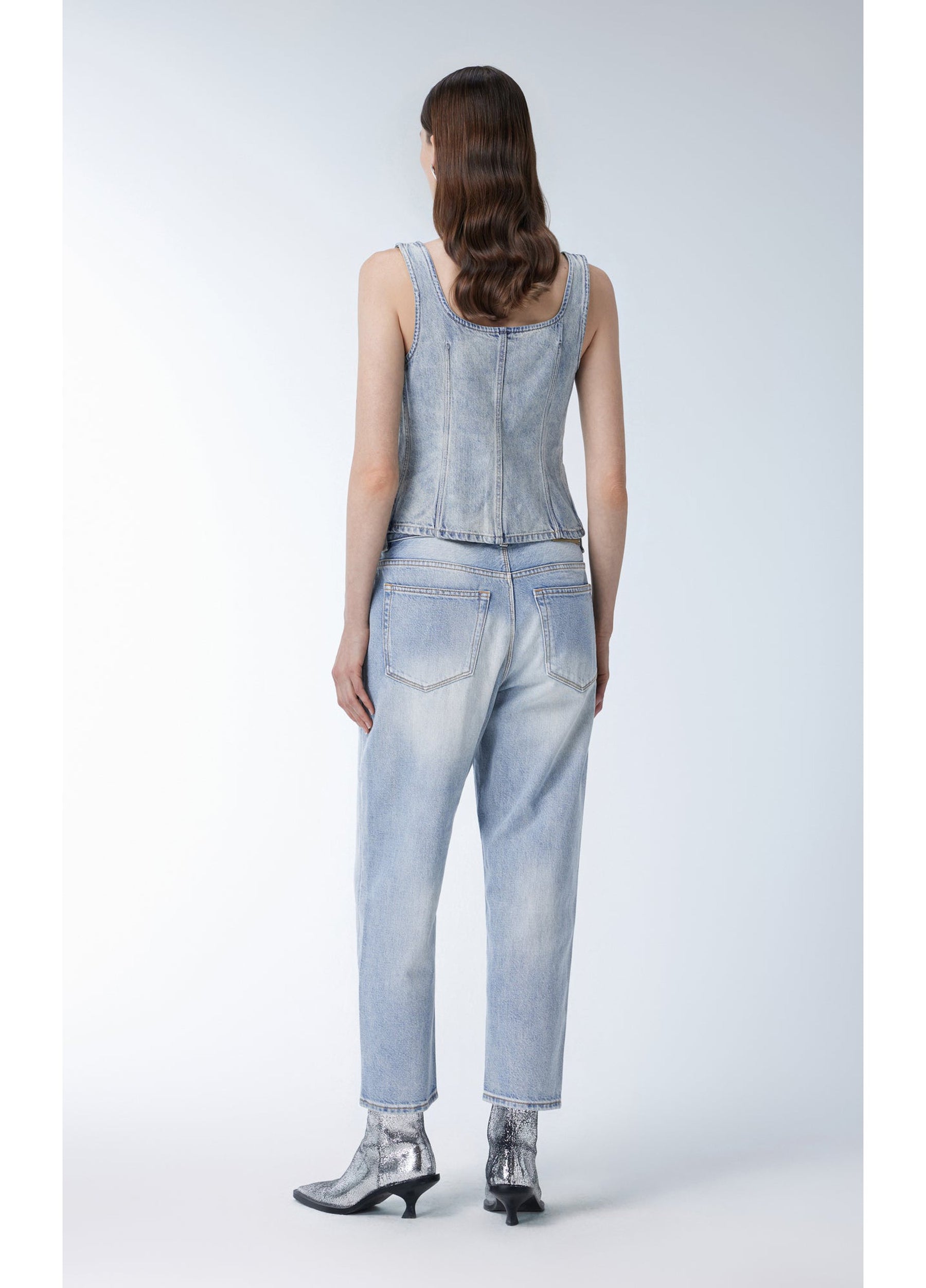 JNBY Cropped Cotton Denim Vest