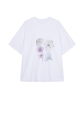 JNBY Miao-inspired Floral Print T-shirt