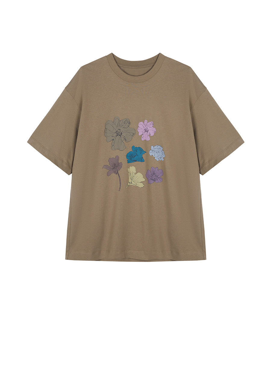 JNBY Miao-inspired Floral Print T-shirt