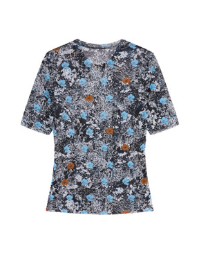 JNBY floral printed short sleeved T-shirt