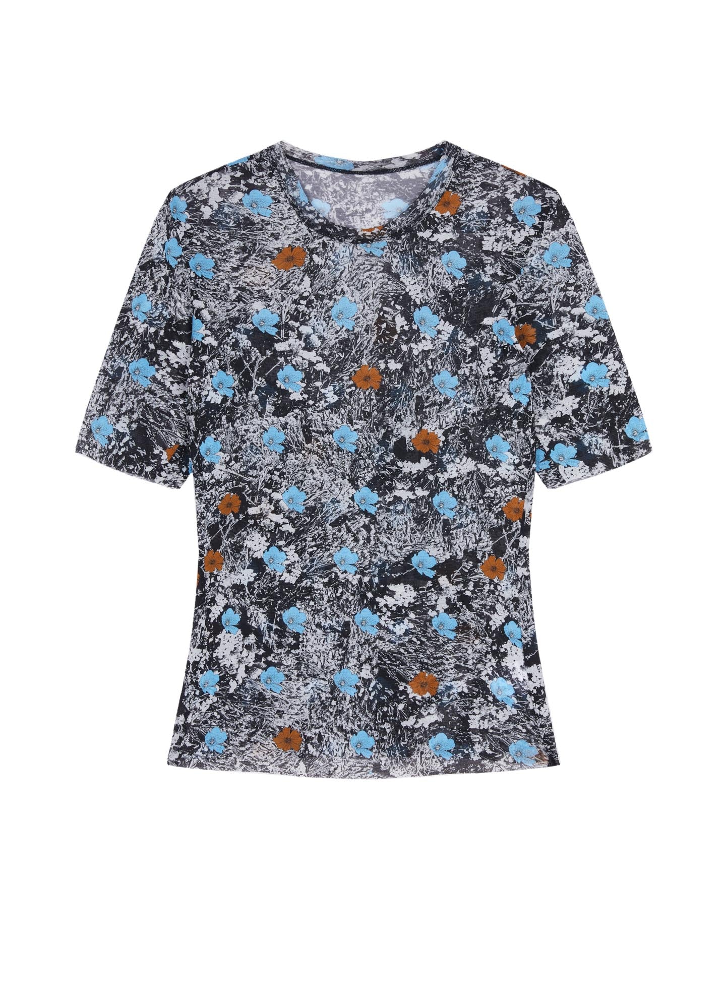 JNBY floral printed short sleeved T-shirt