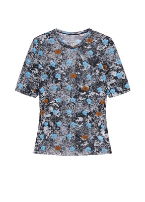 JNBY floral printed short sleeved T-shirt