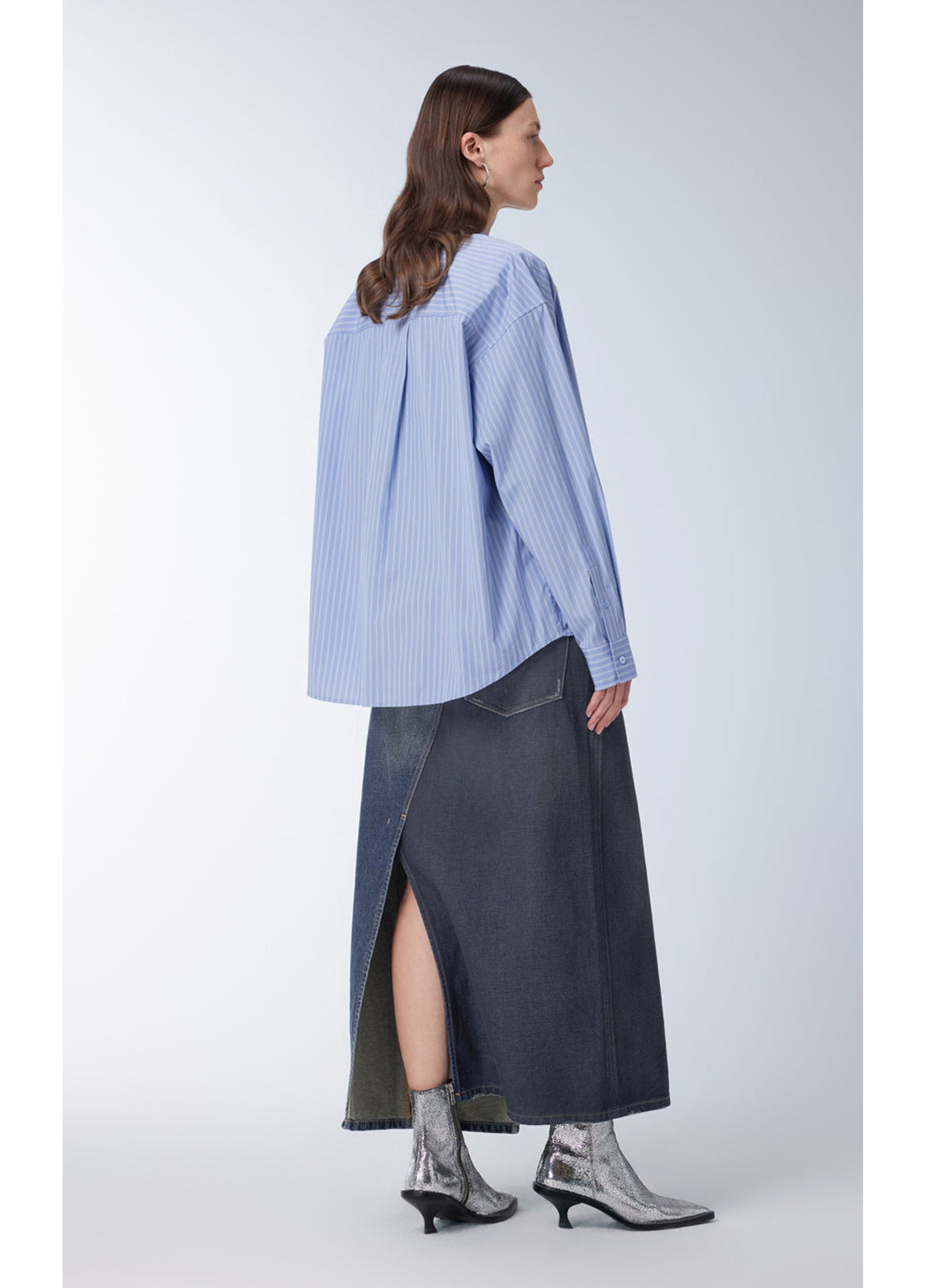 JNBY asymmetric-design cotton skirt