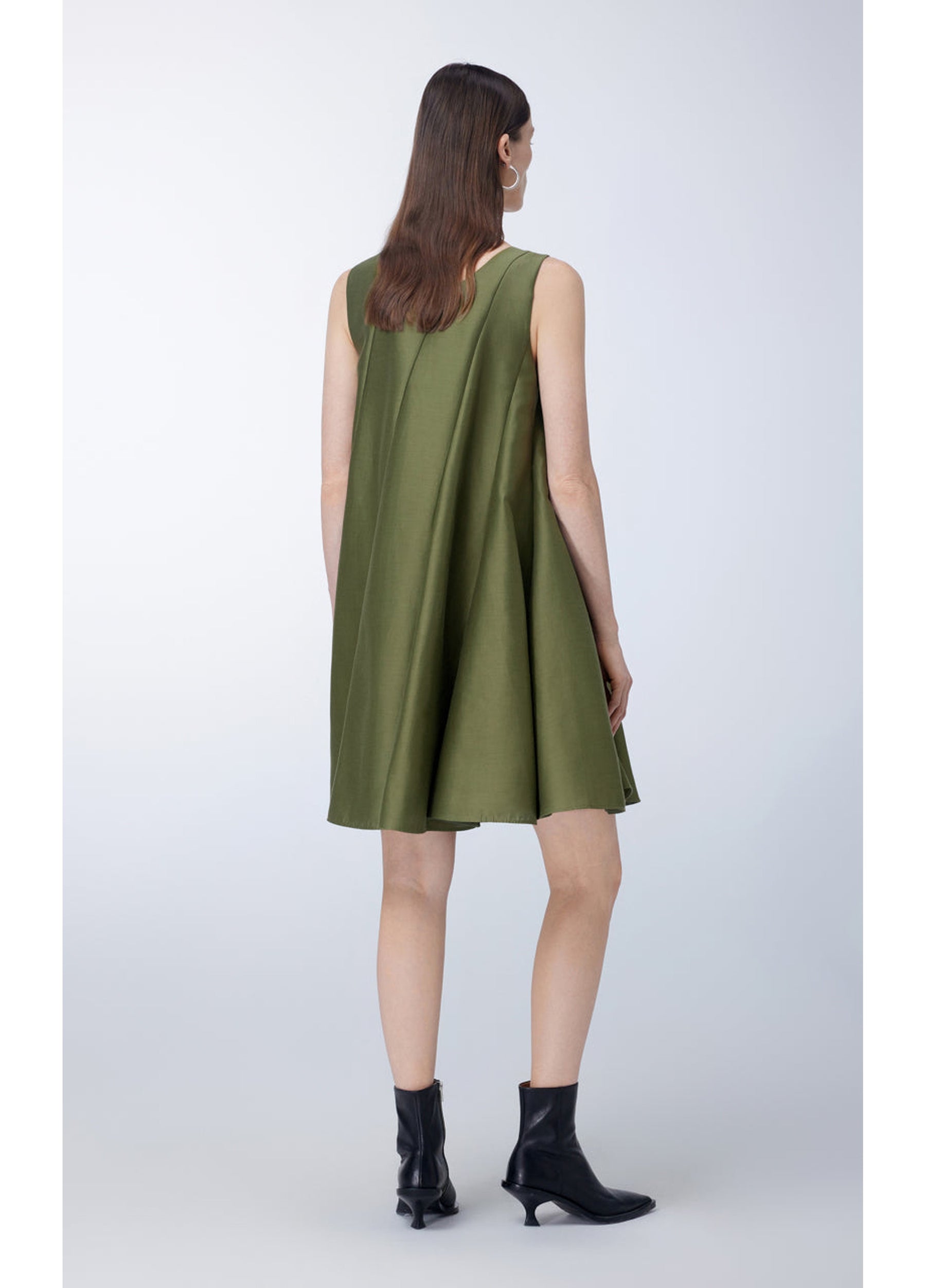 JNBY pleat-detailing cotton-blend dress